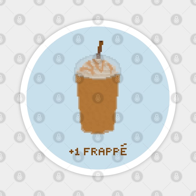 Iced frappe with caramel pixel art Magnet by toffany's